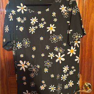 Floral Black Dress